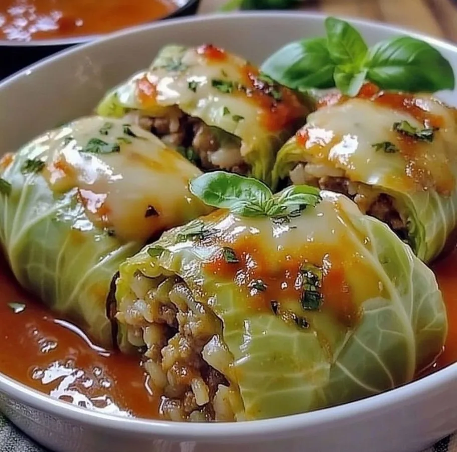 Italian-Style Stuffed Cabbage Rolls – Hearty & Cheesy Comfort Food